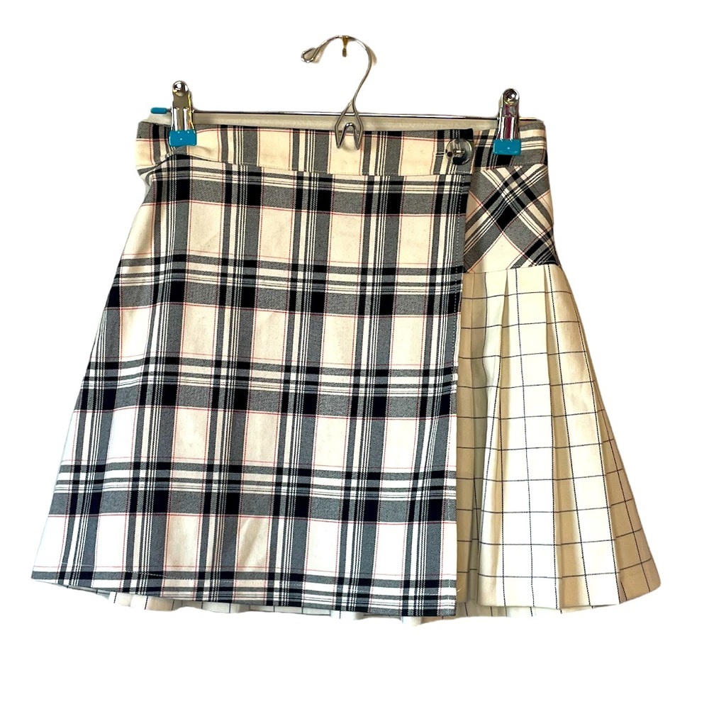 Urban Outfitters Black and White Plaid Mini Skirt
